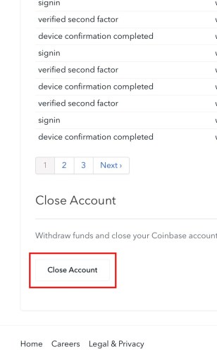 Coinbase закрыть аккаунт