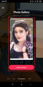 Выберите шаблон для слайд-шоу tiktok