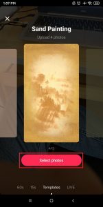 Выбрать фото |  Создавайте быстрые слайд-шоу с помощью шаблонов TikTok