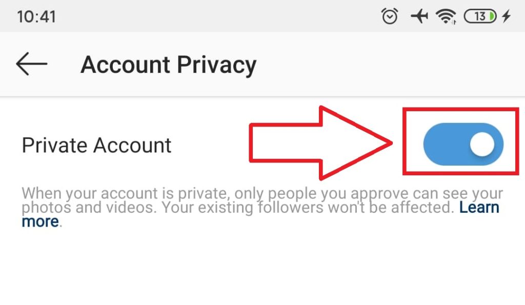 Частная учетная запись - установить общедоступную или частную учетную запись