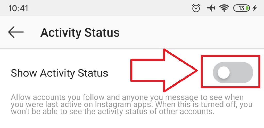 Toggle - Показать статус активности
