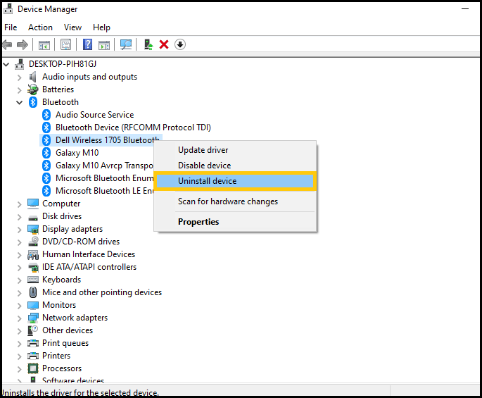 обновить драйвер bluetooth