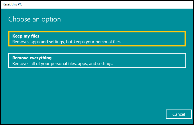 сбросить Windows 10 до заводских настроек по умолчанию