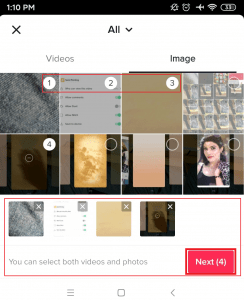 Нажмите кнопку «Далее», чтобы добавить изображения в слайд-шоу.