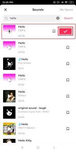 Нажмите значок галочки, чтобы создавать слайд-шоу из фотографий с музыкой в TikTok