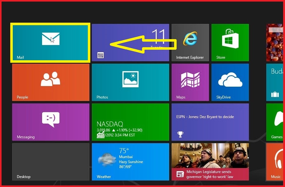 AOL Mail в Windows 8