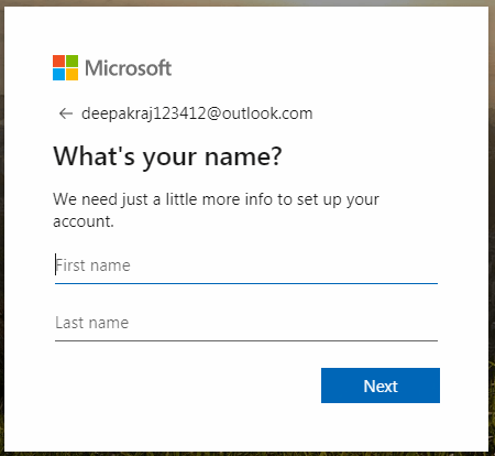имя и фамилия