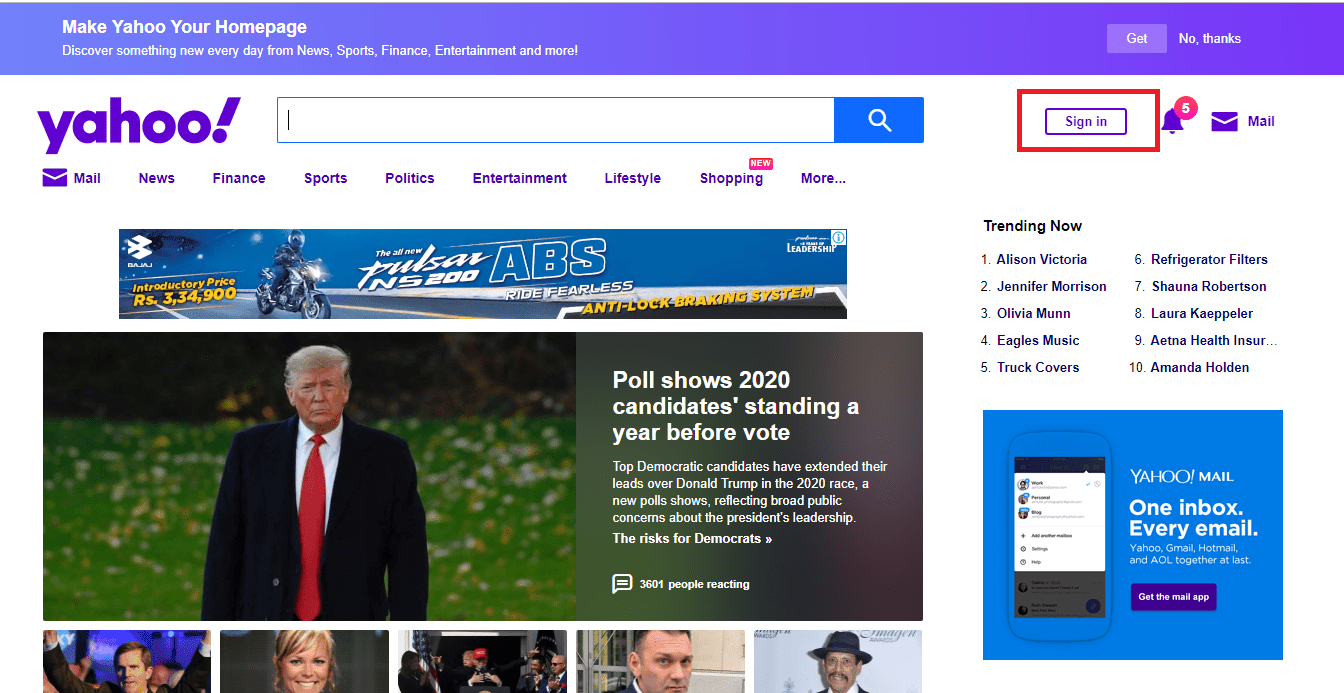 нажмите Войти