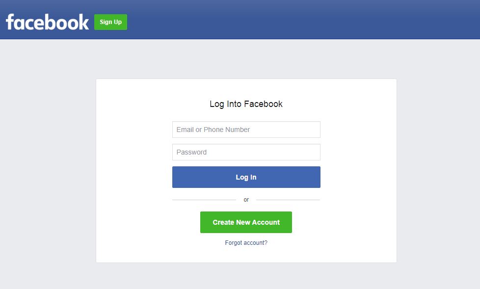 войти в систему | создать группу в фейсбуке