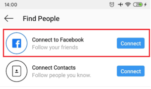 Не подключили Facebook к Instagram