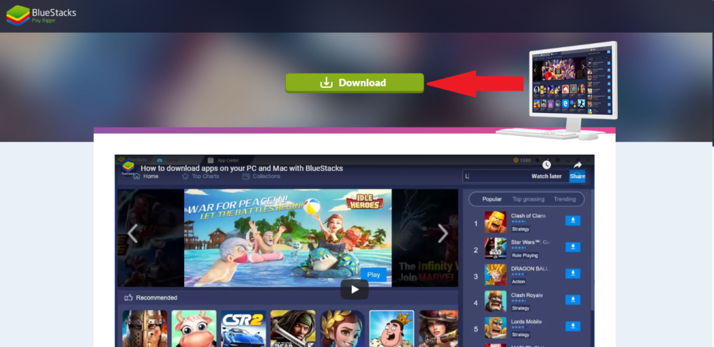 Скачать Bluestacks |  Скачать PUBG на ПК