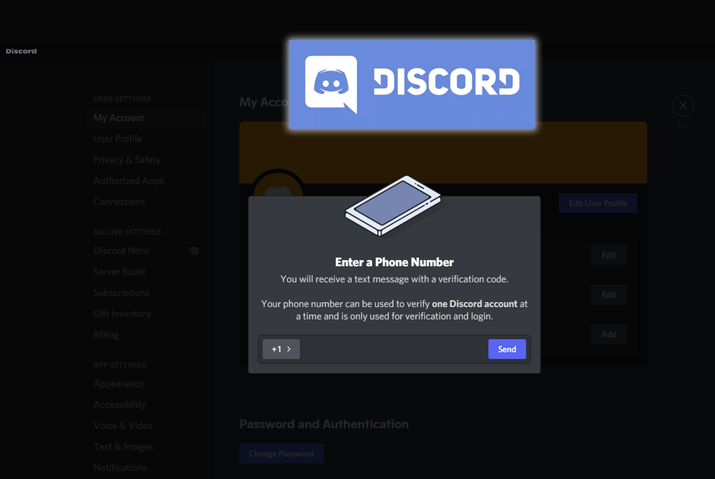how to remove phone number from discord